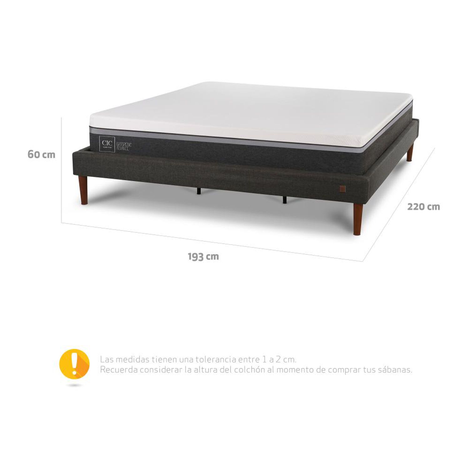 Cama Europea Cic Ortopedic Advance / King / Base Normal image number 11.0