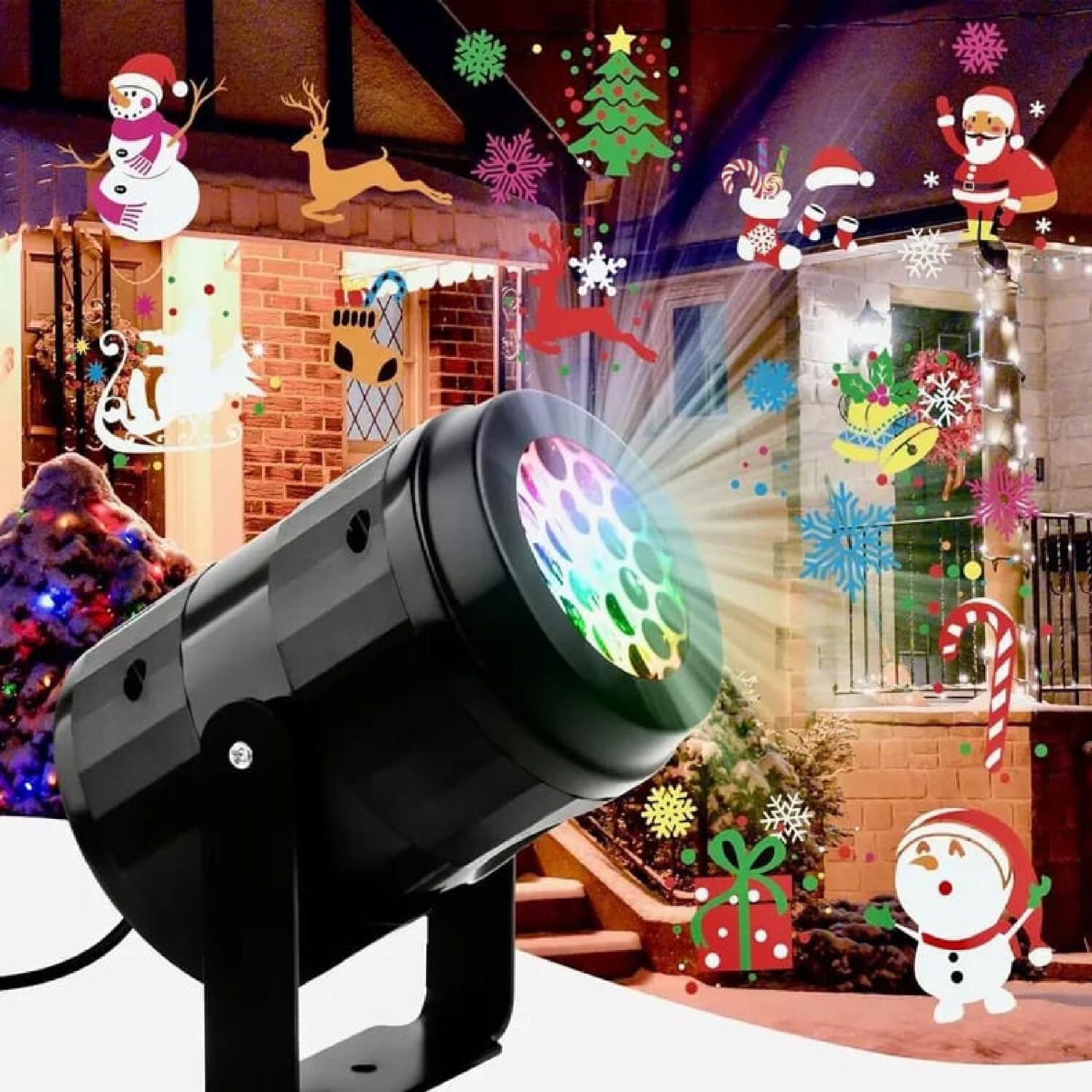 Proyector De Luces Led Navide&ntilde;as Con Patrones Giratorios. image number 2.0