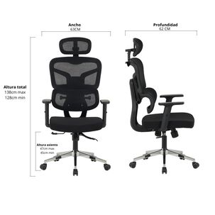 Silla Escritorio Ergohuman Troy Negro Silla Escritorio Ergohuman Troy Negro