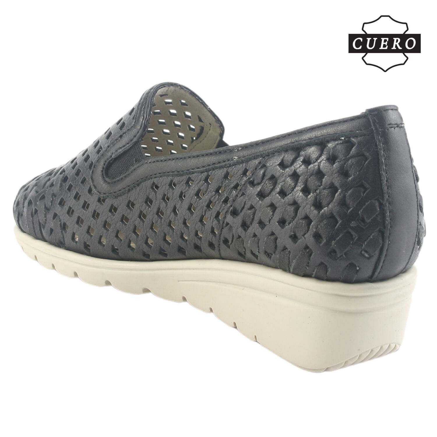 Zapato De Cuero Chalada Mujer Crose-1 Negro Casual image number 4.0