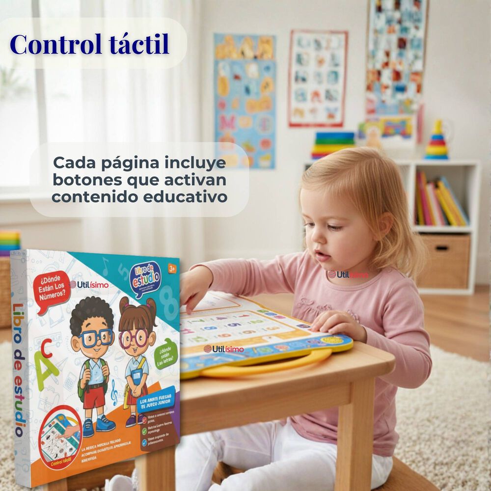 Libro Did&aacute;ctico Interactivo Aprendizaje Biling&uuml;e Juguete Para Ni&ntilde;os image number 6.0