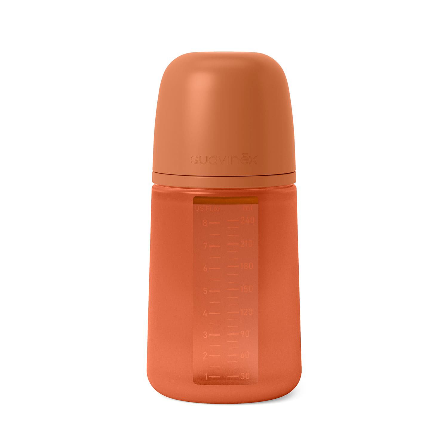 Mamadera De Silicona Flujo Medio 240ml Fisiol&oacute;gica Sx Pro Colour Teja image number 0.0