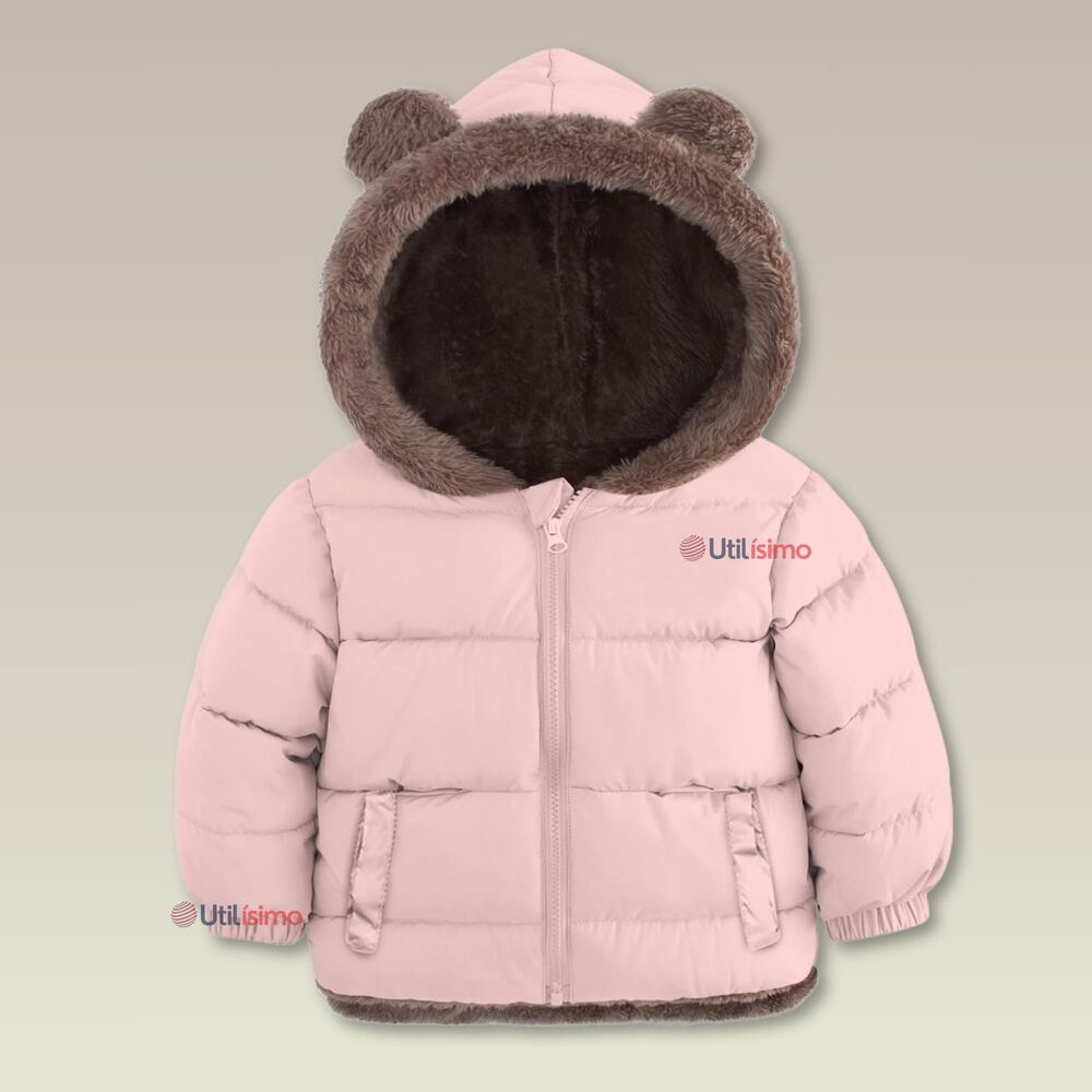 Parka Con Capucha Manga Larga Unicolor Ni&ntilde;a Jump Kids Pink image number 1.0