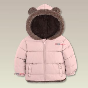 Parka Con Capucha Manga Larga Unicolor Ni&ntilde;a Jump Kids Pink