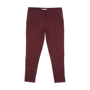 Calza Aplicaci&oacute;n Cierre Tiro Alto Skinny Mujer Lesage