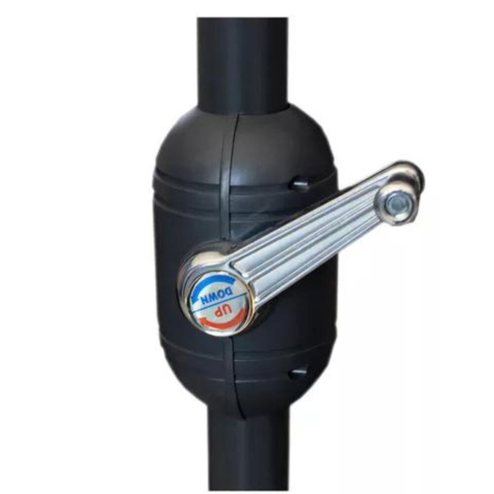 Quitasol Recto 2.7m Terraza Ajustable Plegable Rayos Uv Caf&eacute; Oscuro image number 3.0