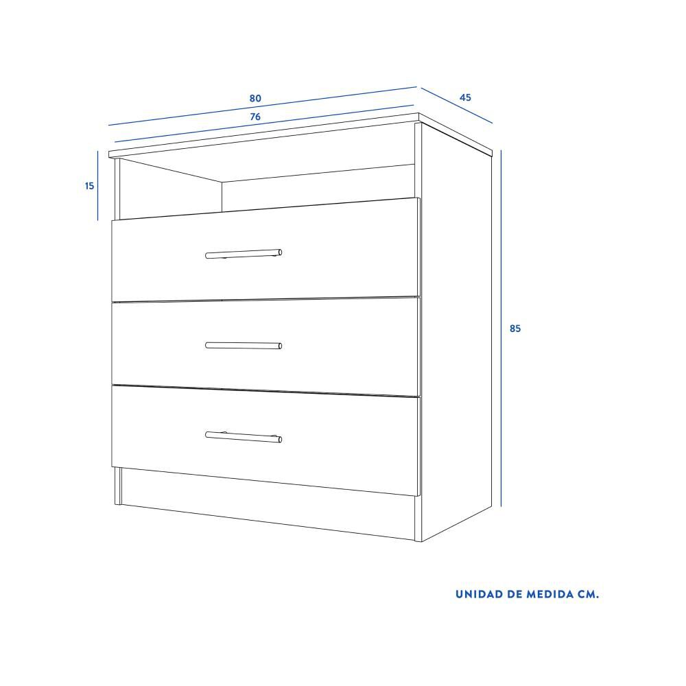 C&oacute;moda Cic Atria / 3 Cajones image number 1.0