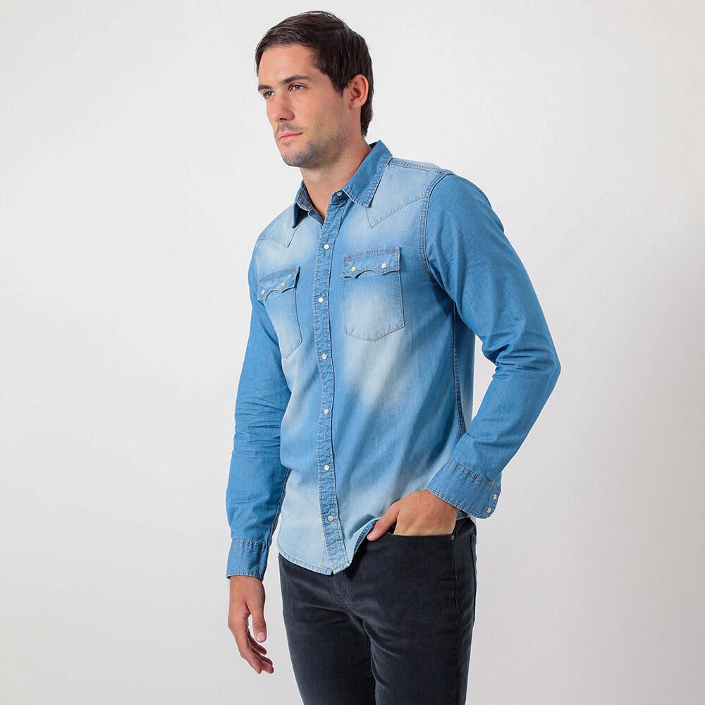 Camisa de jean hombre lee Clearance