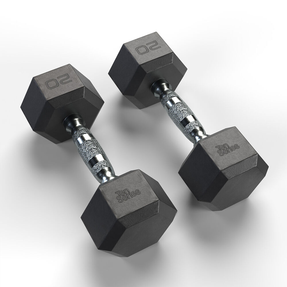 Mancuerna Hexagonal Recubierta En Caucho 20 Kg image number 4.0