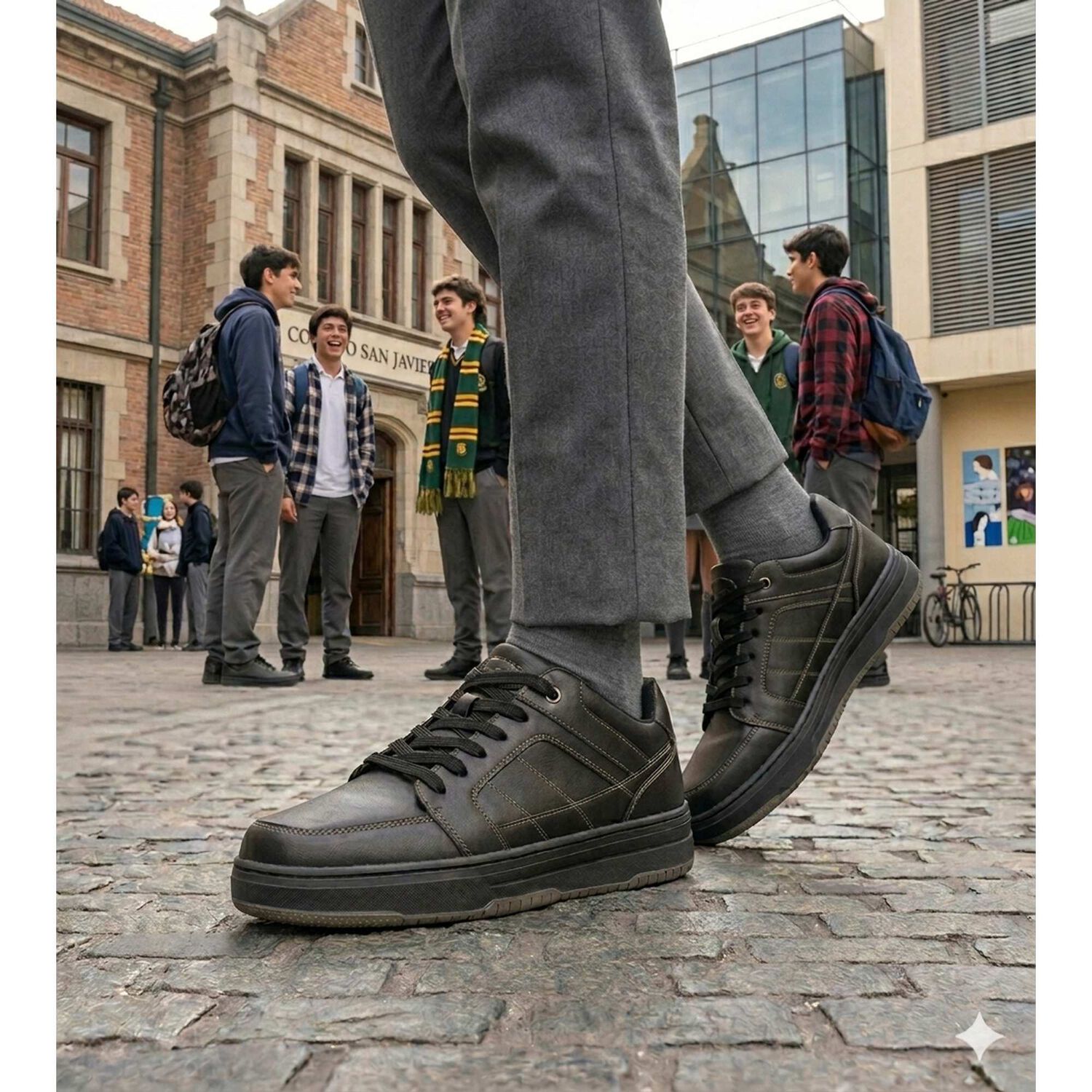 Zapatilla Escolar Baro Negro Uns image number 5.0