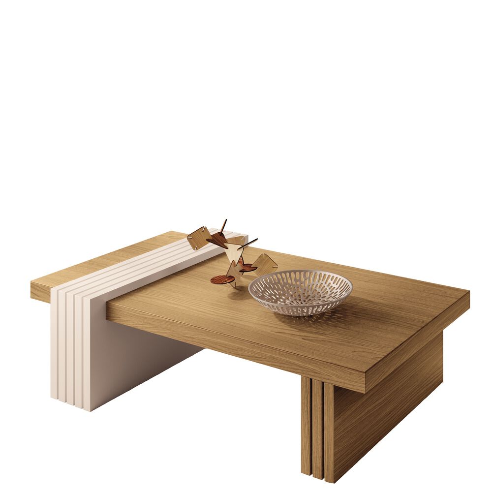 Mesa De Centro Praga Freijo-off White 107x60x33 Cm image number 3.0