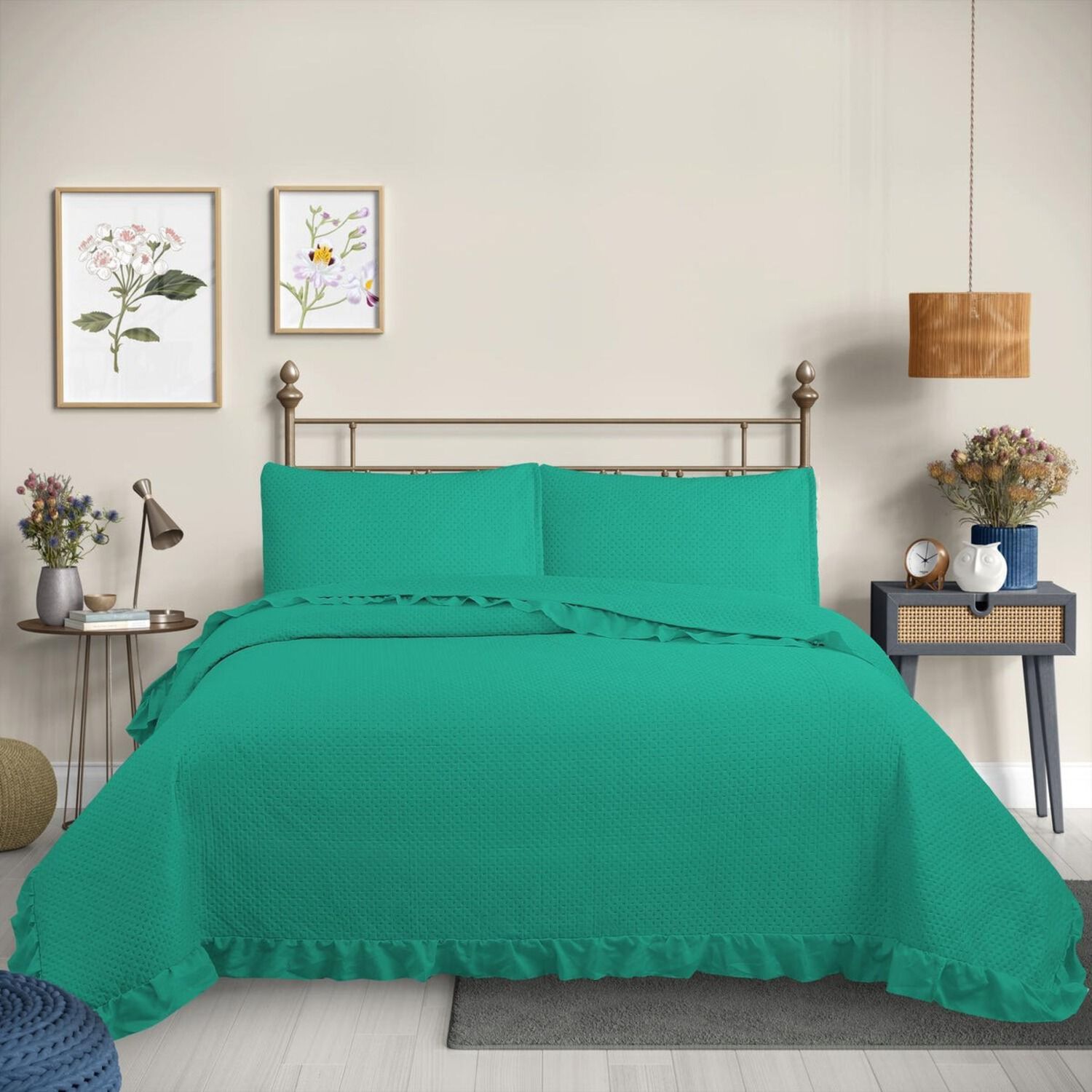 Cubrecama Quilt Reversible 1,5 Plazas Verde - Magic Collection Martin&eacute; image number 0.0