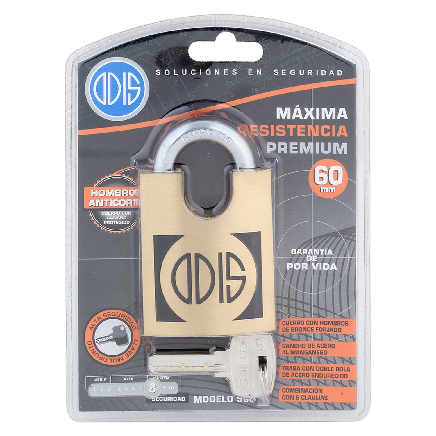 Candado Odis 560 Hombros 60mm image number 6.0