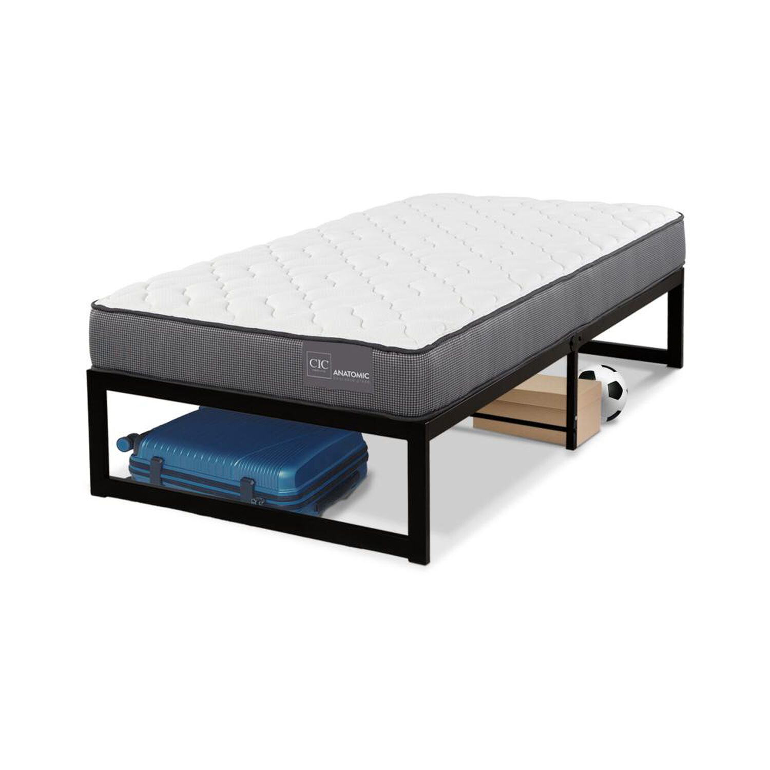 Cama Met&aacute;lica Cic Iron Smart Anatomic / 1.5 Plazas / Base Normal image number 6.0