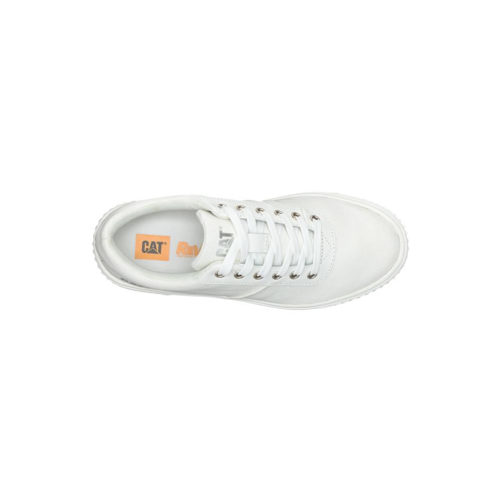 Zapatilla Urbana Mujer Caterpillar Amp Canvas Blanco image number 4.0