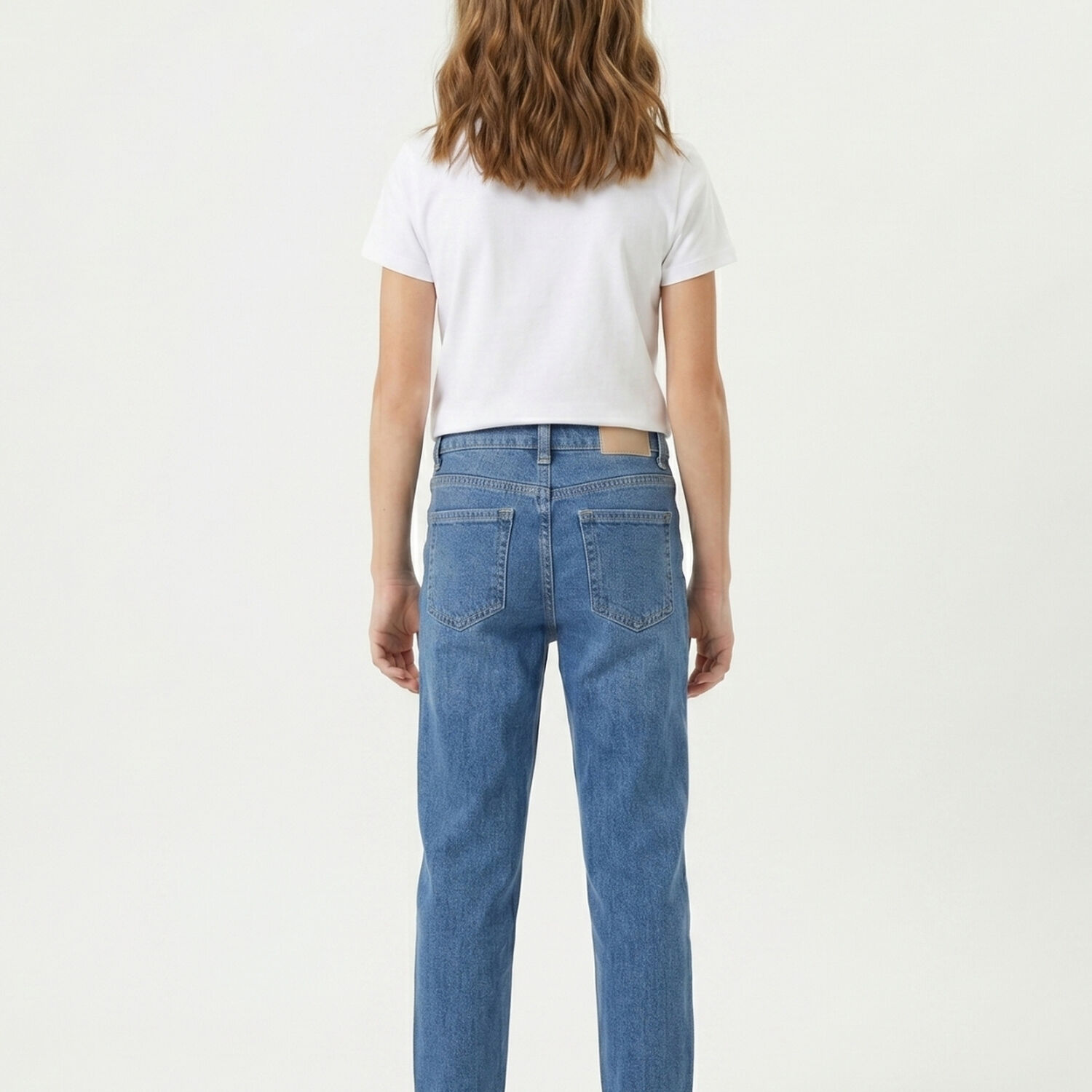Pantalon Jeans Baggy Ni&ntilde;a Mezclilla Azul Recto image number 3.0