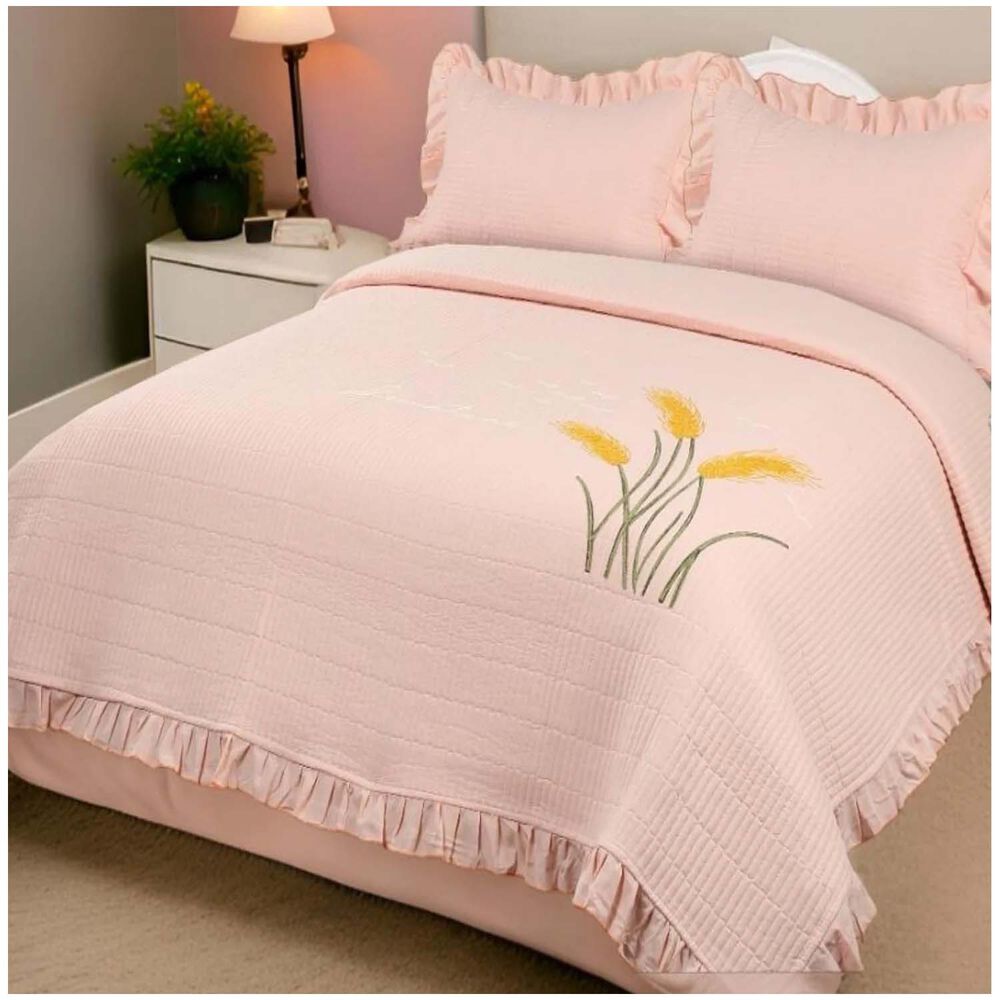 Cubrecama Tipo Quilt Bordado 2 Plazas-04 image number 1.0