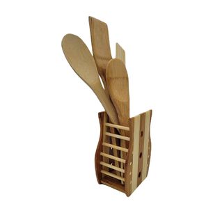Set 4 Utensilios Cocina Madera 30 Cm
