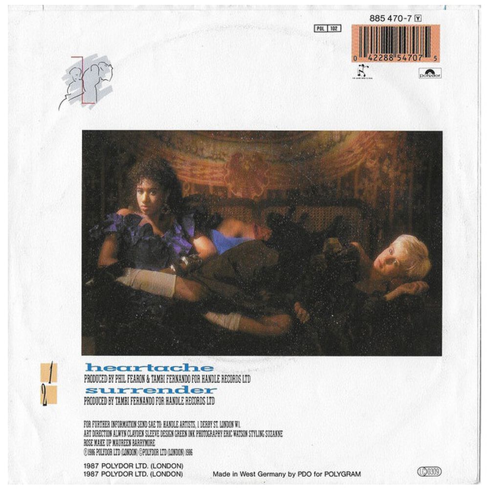 Pepsi & Shirlie - Heartache | 7" Single Vinilo Usado image number 1.0