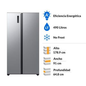 Refrigerador Side by Side Samsung RS52B3000M9/ZS / No Frost / 490 Litros / A+