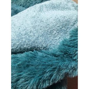 Cubrecama Peludo 2 Plazas - Turquesa