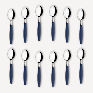 Set 12 Cucharas De Te Y Postre Ipanema Tramontina Azul