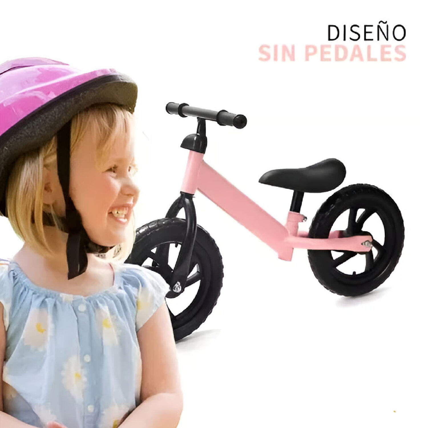 Bicicleta De Equilibrio Aprendizaje Ni&ntilde;o Rosada image number 3.0