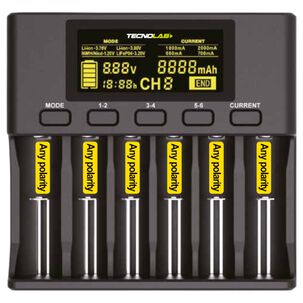 Cargador De Pilas Universal Carga Rápida Para 6 Pilas Tl110