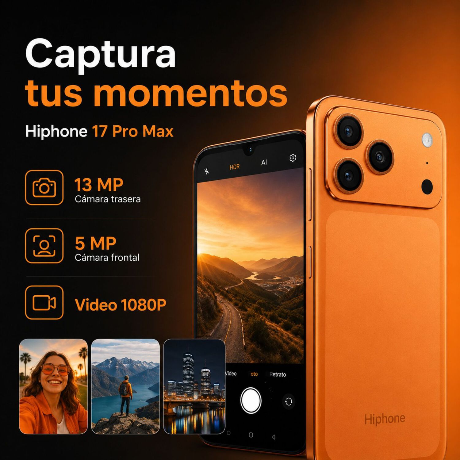 Hotwav Hiphone 17 Pro Max 4g Celular 16gb 256gb 120hz image number 5.0