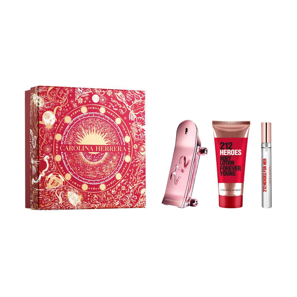 Set De Perfumería Mujer 212 Heroes Carolina Herrera / 80 Ml / Edp + Body Lotion 100 Ml + Megaspritzer 10 Ml image number 1.0