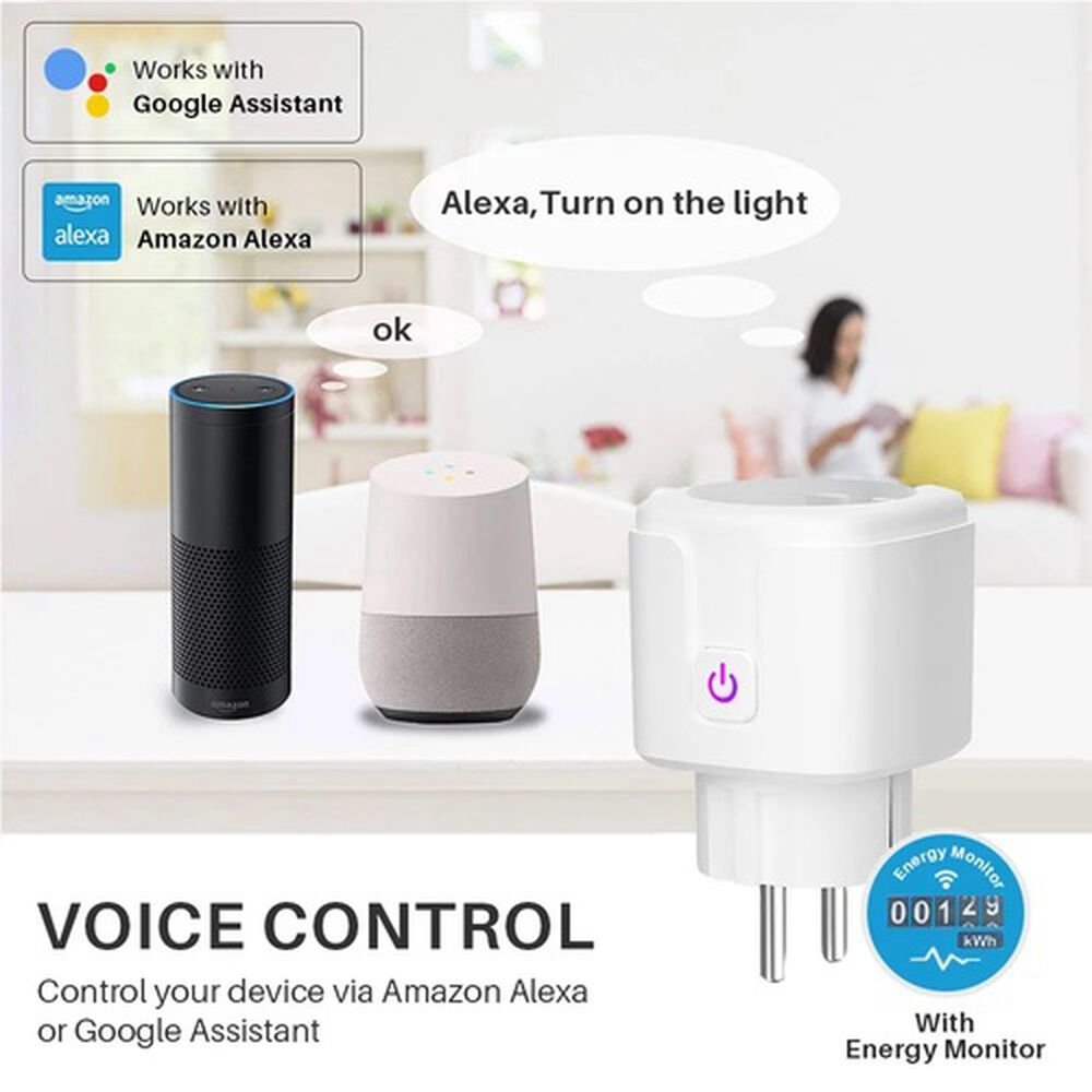 Enchufe Inteligente Wifi Alexa Compatible Google Home Para Programar Por Internet image number 4.0