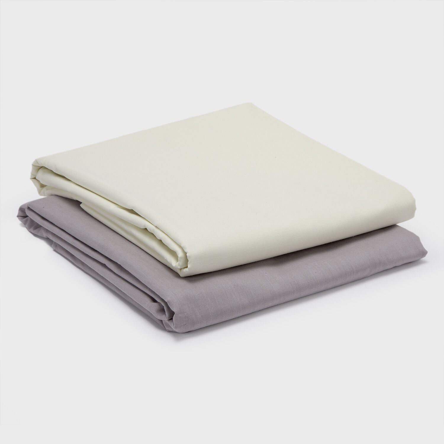Pack 2 Sabanas Unicolor Arthome Gris + Beige King 144 Hilos image number 0.0