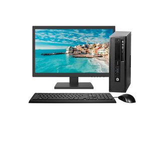 Kit Monitor + Pc Hp 400 G2 Sff (intel Pentium 8gb 500gb) Reacondicionado Grado A