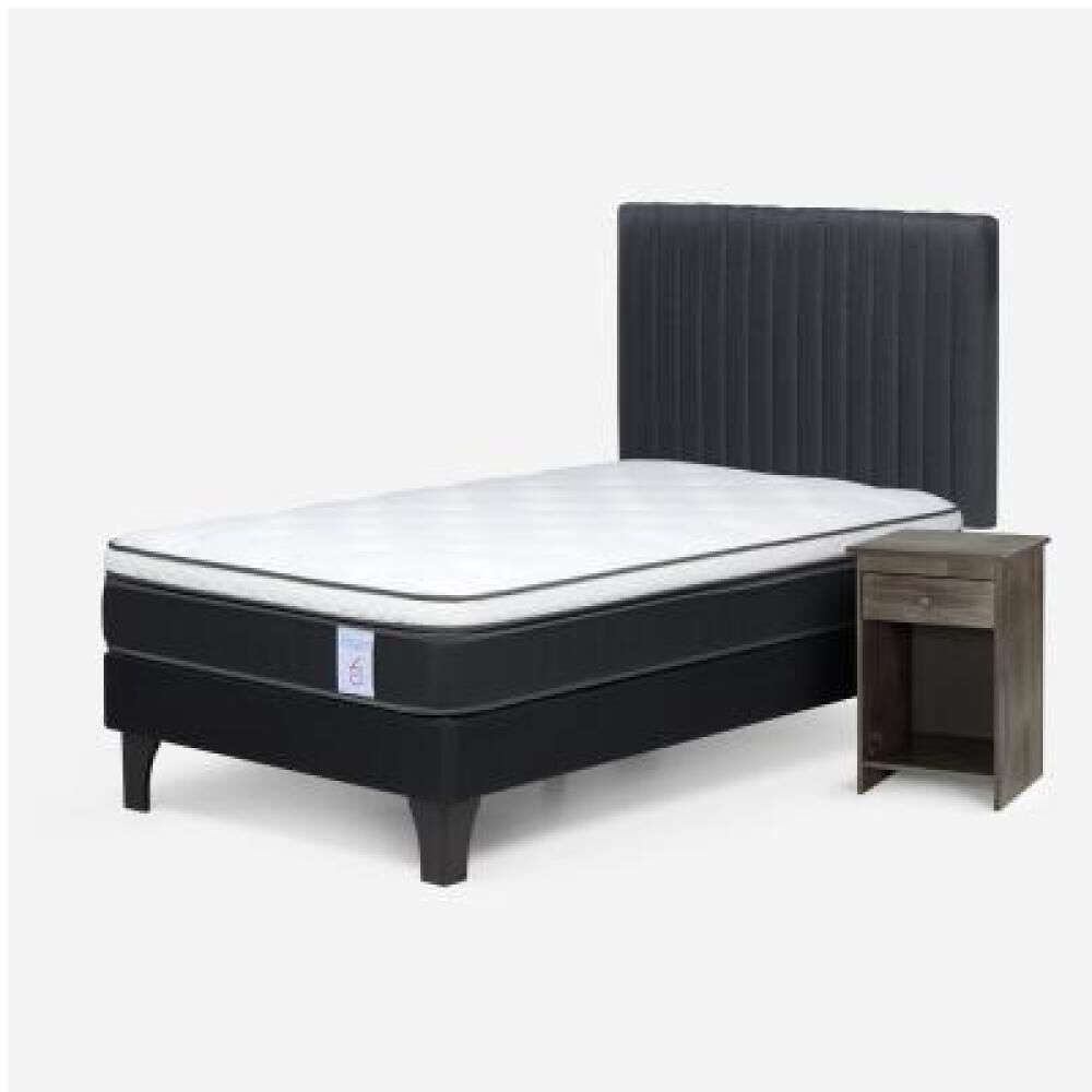 Cama Europea Rosen New Style 6 / 1.5 Plazas / Base Normal + Set De Maderas image number 9.0