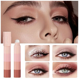 Sombra De Ojos Lapiz Perlado Cremoso Maquillaje 4 Tonos Claros