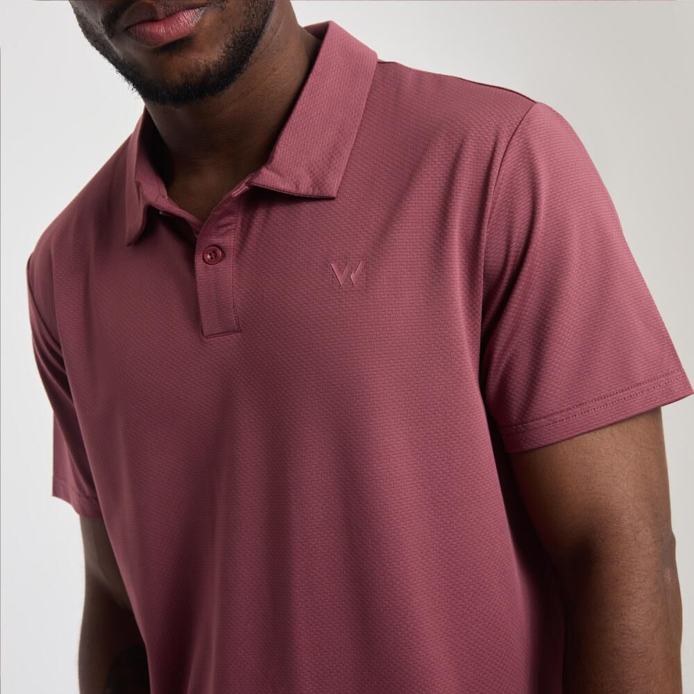 Polera Deportiva Lisa Slim Manga Corta Cuello Camisero Hombre Wetland image number 4.0