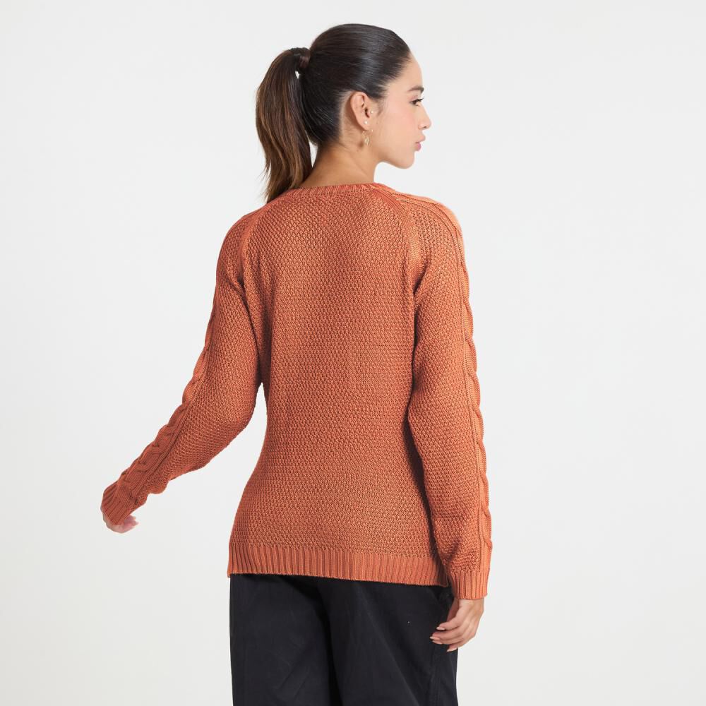 Sweater Trenzado Manga Larga Cuello Redondo Mujer Freedom image number 1.0