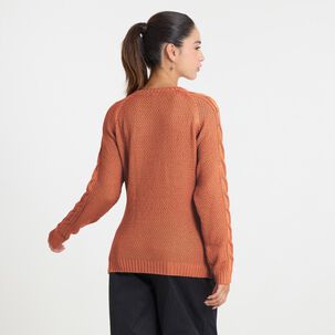 Sweater Trenzado Manga Larga Cuello Redondo Mujer Freedom