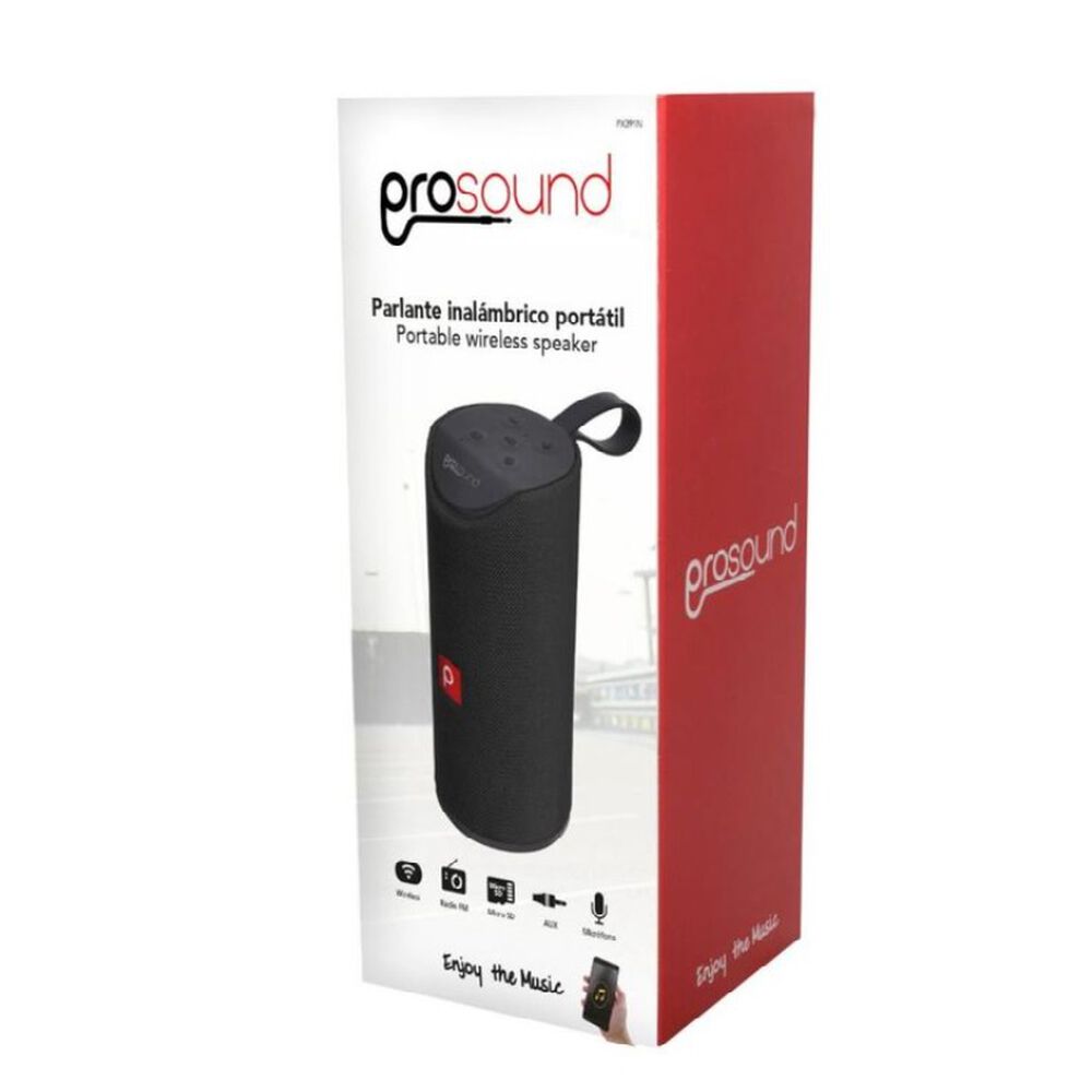 Parlante Inalámbrico Bluetooth Portátil Recargable Prosound Negro image number 2.0