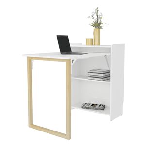 Escritorio Plegable 85,6x101x63x6 Cm Blanco