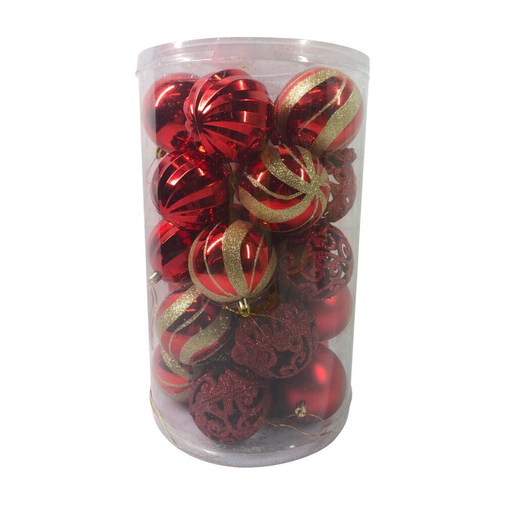 Esferas Casaideal Red/gold / 25 Piezas image number 0.0