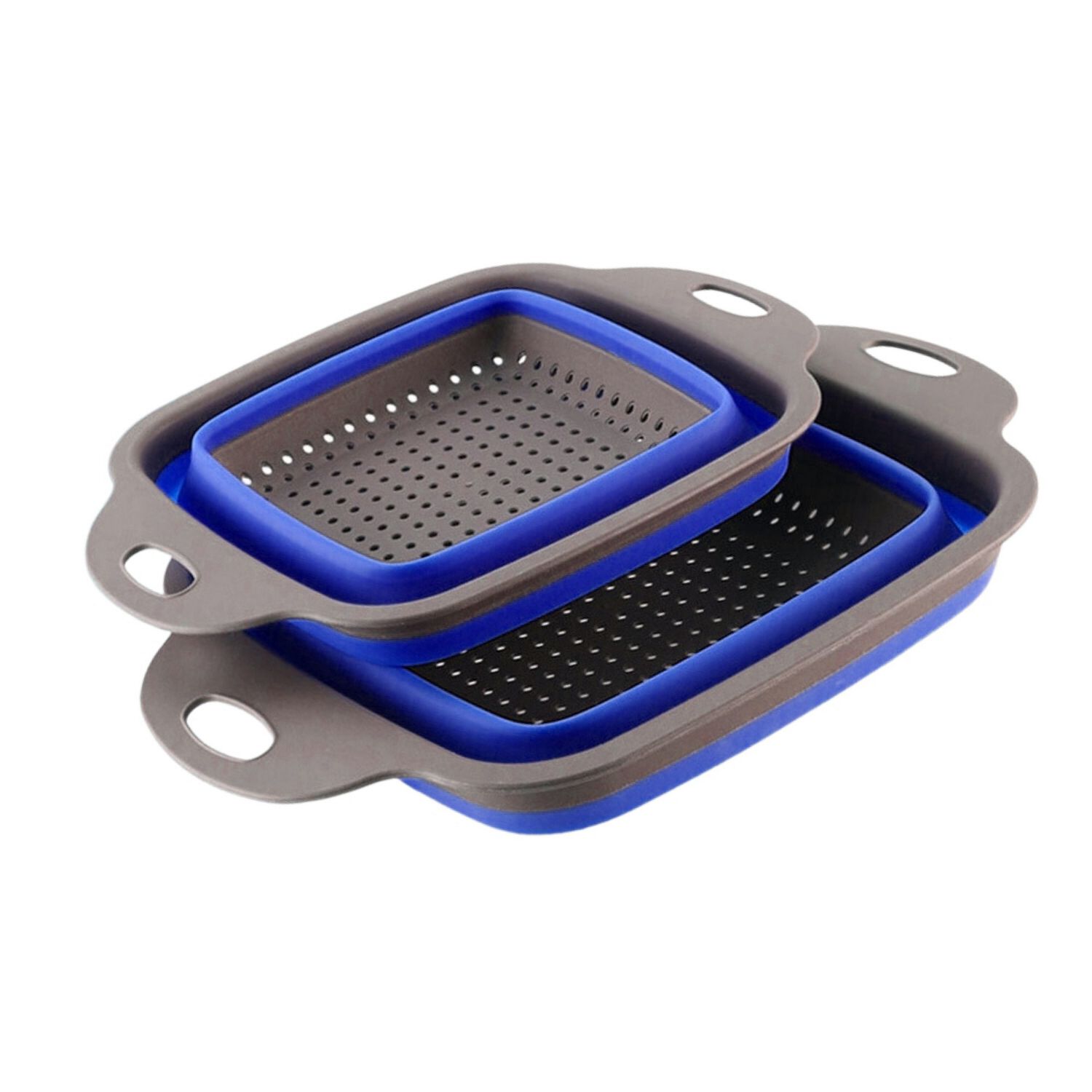 Pack 2 Coladores Escurridor Rectangular Cocina Azul image number 0.0