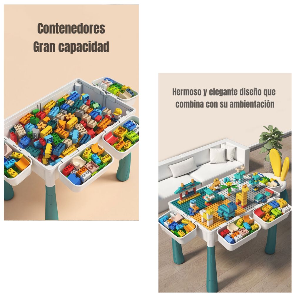 Mesa De Bloques 346 Piezas Y 2 Sillas By Lubabyacs image number 6.0
