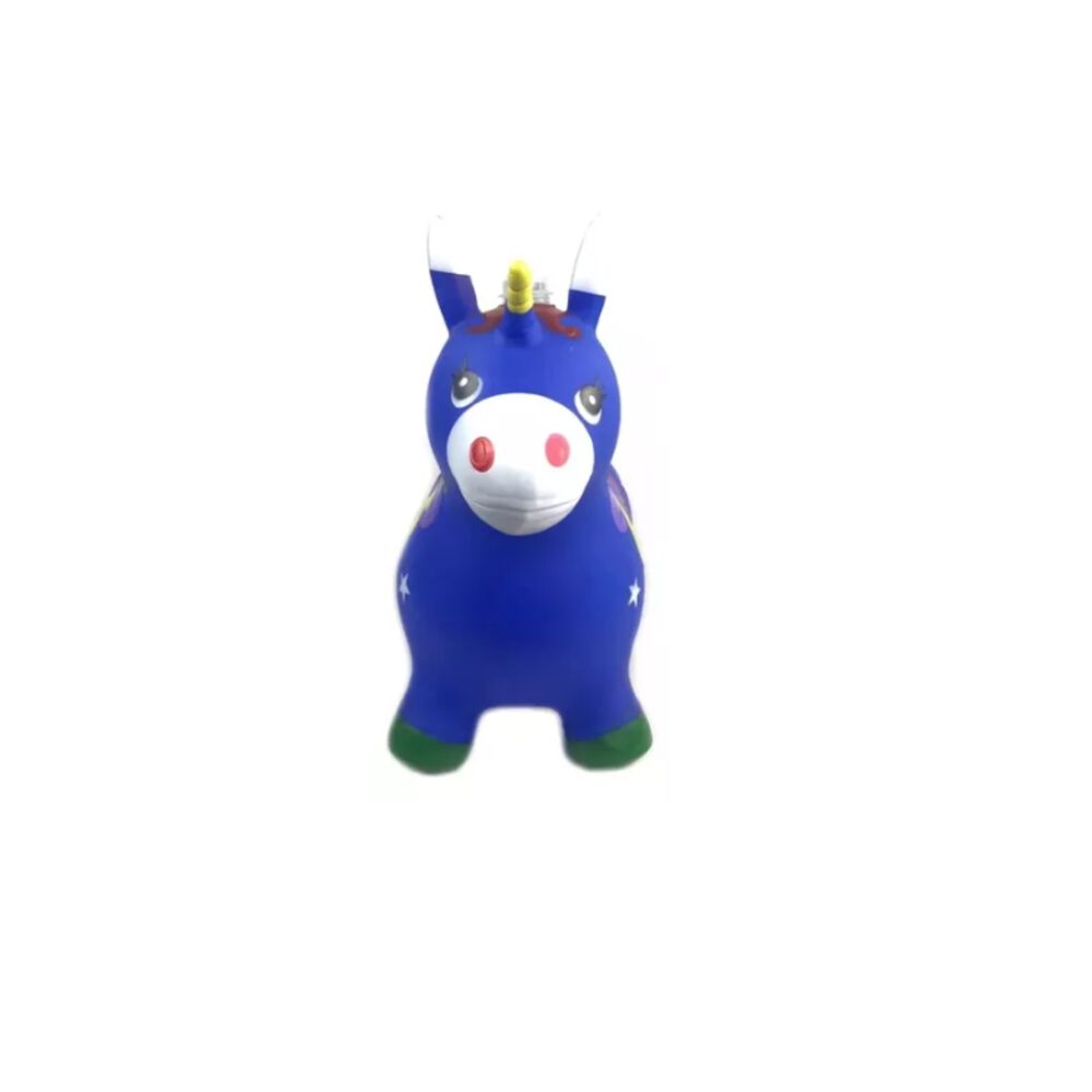Pony Unicornio Saltarín De Goma Con Sonido Color Azul Niños image number 1.0
