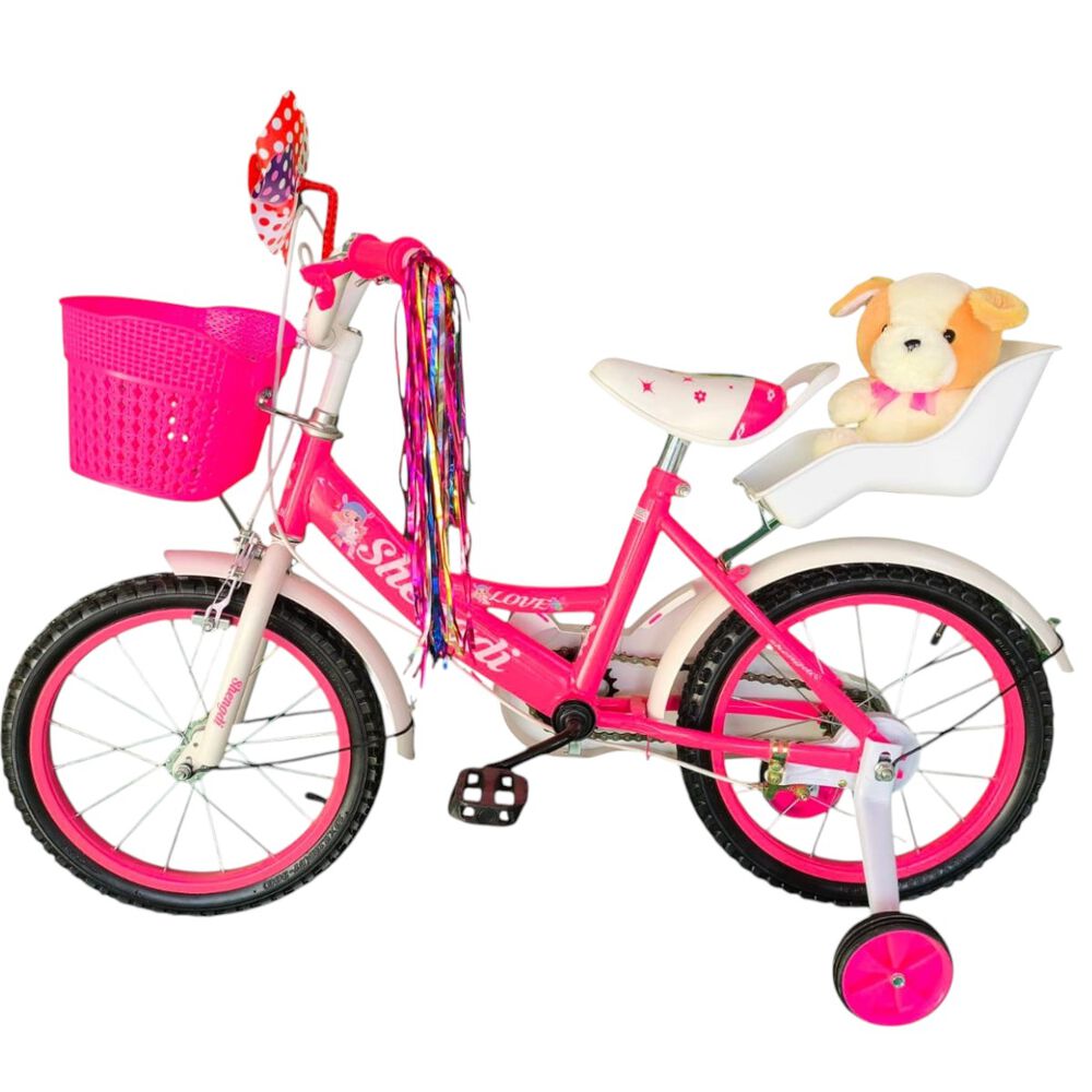 Bicicleta Aro 16 Infantil Con Peluchero Rosado Shengdi image number 3.0