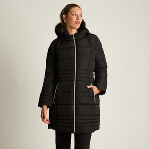 Parka Con Capucha Con Pelos Mujer Lorenzo Di Pontti