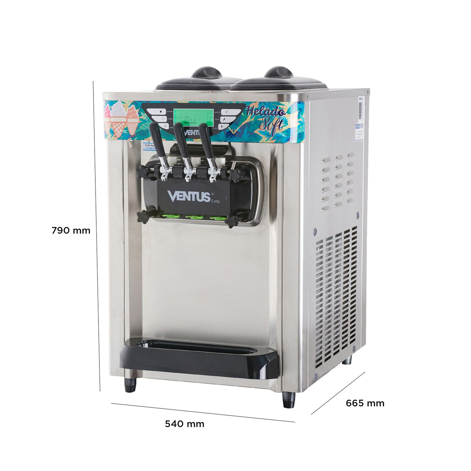 Ventus M&aacute;quina De Helado Soft Sobremesa 30 Lts/h image number 2.0