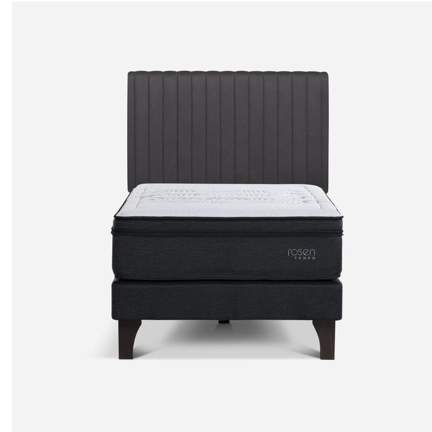 Cama Europea Rosen Tempo / 1.5 Plazas / Base Normal + Respaldo image number 0.0