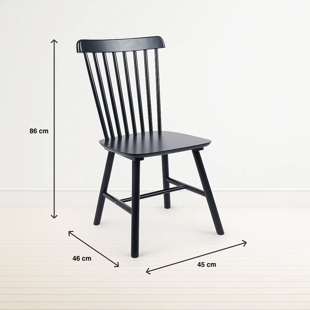 Pack De 2 Sillas Windsor Madera - Negra image number 3.0