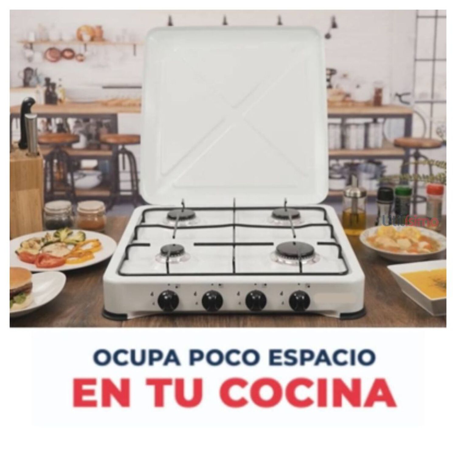 Cocina Encimera Gas Licuado 4 Platos + Kit De Instalaci&oacute;n image number 3.0